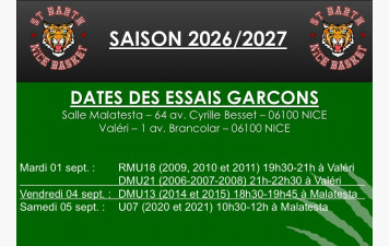 Essais Garçons